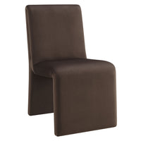 Modway Emory Upholstered Performance Velvet Dining Side Chair - Chocolate-Padded Performance Velvet Seat