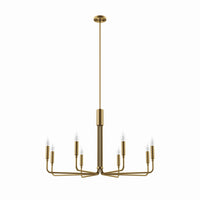 Modway Rekindle 8-Light Chandelier - Satin Brass-8-Light Chandelier