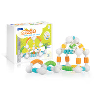 Guidecraft Grippies Shake - Build and Curve - Set of 70-Open-ended soft magnetic STEM building set for toddlers, ages 18 months+