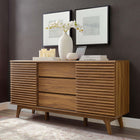 Modway Render 63" Sideboard Buffet Table TV Stand - Walnut-Smooth Wood Grain Laminate