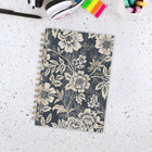 Cambridge 2027 Small Weekly/ Monthly Planner - 8-½" H x 6" W - Denim Blooms - Bilingual-One month per 2 page spread has open daily blocks a QuickNotes section and past/future month reference calendars