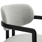 Modway Elio Barrel Fabric and Metal Dining Chair - Black/Dove Grey-10