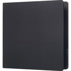 Staples Standard Binder with Label Holder and D-Rings - 2" - Black-Slant rings have a high page capacity compared to same size round rings