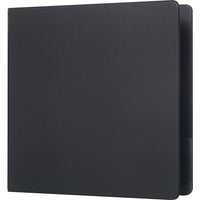 Staples Standard Binder with Label Holder and D-Rings - 2" - Black-Slant rings have a high page capacity compared to same size round rings