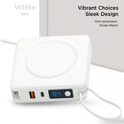 Uncaged Ergonomics 7-in-1 10,000 mAh Magnetic Wireless Charging Portable Power Bank - White-9