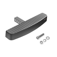 WeatherTech BumpStep XL Hitch Mounted Step & Bumper Protection with Theft Deterrent Stainless Hardware - Black-The base is molded from a sturdy material that resists flexing, while the second layer is a softer, impact absorbing material, lessening the blow caused by minor accidents. You will be happy to have it when that stray grocery cart or hard-to-see fire hydrant shows up!