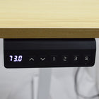 Ezywork Whole Piece Top Electric Standing Desk - White Frame / Wood Top-Weight Capacity: 154 lbs