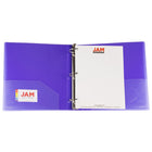 JAM Paper Plastic 2" 3-Ring Binder - Purple-This document holder is a staple for all of your projects, assignments, memos, school work, and any other important documents that need to be kept safe.