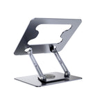 ShoppingAll Laptop Stand with 360° Rotating Base for up to 17.3" Devices - Grey-Height & Angle Adjustable – Tilt vertically up to 180° and rotate a full 360° for your ideal posture.