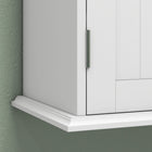 HOMCOM Medicine Cabinet with Adjustable Shelf and 2 Doors - White-Assembly required, wall mounting accessories are included