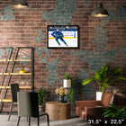 Quinn Hughes Vancouver Canucks - Framed Canvas - 31" x 22"-Officially licensed by the NHL and NHLPA