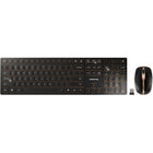 Cherry DW 9100 Slim Wireless Keyboard and Optical Mouse Combo - Black and Bronze-Connection either via Bluetooth or 2.4 GHz wireless