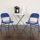 Flash Furniture HERCULES ColourBURST Series Cobalt Blue Triple Braced & Double-Hinged Metal Folding Chair-Metal Folding Chair