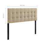 Modway Lily Upholstered Fabric King Headboard - Beige-Fits king size beds