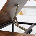 HOMCOM Adjustable Drafting Table with Storage Shelf - 47.25" L x 23.5" W x 29.5" H - Rustic Brown-Colour: Rustic Brown 