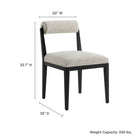 Modway Kai Fabric Dining Chair - Linen/Black-Fixed Fabric Seat