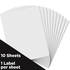 JAM Paper Full Page Labels - 8.5 x 11 Sticker Paper - White - 3 Packs of 10 Labels-White