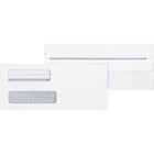 Nebs Business Products Deluxe Self Seal Confidential Double Window Envelope - 8-3/4" x 3-3/4" - White - 500 Pack-Payee's address and your preprinted return address show clearly through 2-window DU-O-VUE design