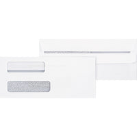 Nebs Business Products Deluxe Self Seal Confidential Double Window Envelope - 8-3/4" x 3-3/4" - White - 500 Pack-Payee's address and your preprinted return address show clearly through 2-window DU-O-VUE design