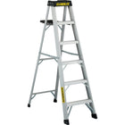 Featherlite 3400 Series 6' Industrial Heavy-Duty Aluminum Stepladder-Nominal Height: 6'