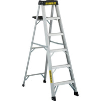 Featherlite 3400 Series 6' Industrial Heavy-Duty Aluminum Stepladder-Nominal Height: 6'