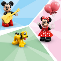 LEGO DUPLO Disney Mickey & Minnie Birthday Train Building Block Set-Includes a buildable train, cake, number bricks and 3 iconic Disney characters