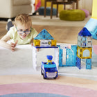 Magna-Tiles Police Station 35-Piece Magnetic Construction Set-Safety Guaranteed: All MAGNA-TILES pieces are built to withstand countless hours of playtime. Our signature lattice prevents cracking, while fastening rivets keep magnets safe and secure