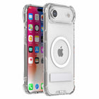 Blu Element DropZone Rugged Compatible with MagSafe Case with Kickstand for iPhone 17 Air - Clear-Kickstand for vertical and horizontal viewing 