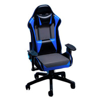 TygerClaw High Back Gaming Chair for Maximum Comfort - Blue-Includes a plush headrest pillow and a separate lumbar cushion to support your back and neck, reducing fatigue