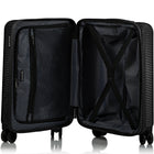 Champs Iconic II 20" Carry-on Luggage Case - Black-Lightweight Polycarbonate Material