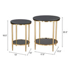 Zuo Koper Coffee Table - Black - Set of 2-3 year limited warranty