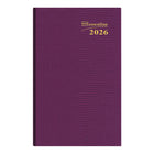 Brownline 2026 Traditional Weekly Pocket Planner - 4-3/4" x 3" - Assorted Colours - English-Sewn binding with hard lizard-like cover