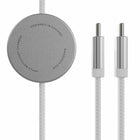Statik MagStack Duo Apple Watch Charger and Charge/Sync Cable USB-C - 5 ft - White-Patented Magnetic Cable. The unique cable coils seamlessly around the Apple Watch Charger to create a slim charging combo that fits anywhere