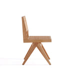 Manhattan Comfort Hamlet 17.64" Industry Chic Dining Chair - Nature - Set of 4-Seat Height Measures: 17.72 in. With Weight Capacity of 275 lb