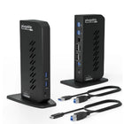 Plugable USB 3.0 USB-C Dual-Dual 4K Monitors-Equipped with dual HDMI and DisplayPort ports for easy connection to two 4K monitors, each supporting resolutions up to 3840x2160 @ 60Hz. Lower resolutions such 1920x1080 (1080p) are also supported