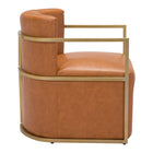 Zuo Xander Accent Chair - Brown-Dimensions: 25.6" L x 26.8" W x 28.3" H
