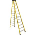 Featherlite 6400 Series 12' Industrial Heavy-Duty Fiberglass Stepladder-Nominal Height: 12'
