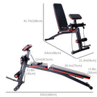 Soozier Foldable Adjustable Dumbbell Bench Press - Weight Li fting Sit Up Ab Workout Bench-Elbow pad height adjustable with two holes between 30.75"-32.25"  