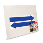 Cosco White with Blue Arrows Sign with Metal Stake Kit - 15" x 19"-The included metal stake provides secure and stable placement in lawns or outdoor spaces