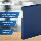 Davis Group Premium Economy Binder - D Ring - 1" - Royal Blue - 6 Pack-D Ring, Non-Locking