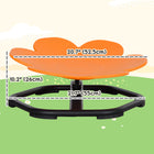 Qaba Flower-Shaped Kids Swivel Chair for Training Body Coordination - Orange-Constructed from polypropylene, it supports up to 110 lb. (50 kg) 