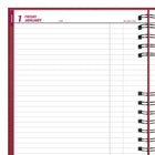Brownline 2027 CoilPro Daily Planner - 10" x 7-7/8" - Red-100% post-consumer recycled paper