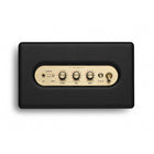 Marshall Acton III Home Bluetooth Speaker - Black-Top-Panel Controls: Source button, Volume control knob, Bass control knob, Treble control knob, Play/pause button, Skip backward/forward control knob, Power switch