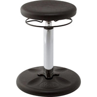 FDMT Kore Adjustable Wobble Stool - 16-24" H - Black-The Kore Wobble Chair is infused with Smart Plastic, an anti-microbial agent that inhibits germs from growing on the stool's plastic surface.