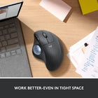Logitech Ergo M575 Wireless Optical Trackball Mouse - Black-Plastic parts in ERGO M575 include post consumer recycled plastic (Graphite/Black: 50%, Off-White: 21%). Uses FSC-certified paper for responsible packaging.