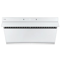 Fotile Slant Vent Series Range Hood - 36" - White-White tempered glass