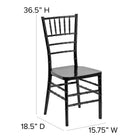 Flash Furniture HERCULES PREMIUM Series Black Resin Stacking Chiavari Chairs - 2 Pack-Seat constructed of ultra-strong polycarbonate