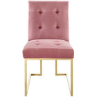 Modway Privy Gold Stainless Steel Performance Velvet Dining Chair - Gold/Dusty Rose-Comes Fully Assembled