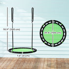 Qaba Kids Saucer Tree Swing - 39" Round - Green-Supports up to 331 lbs (150 kg) for safe, robust swinging 