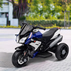 Qaba 6V Kids Electric 3-Wheel Motorcycle with Music and Headlights - Blue-Charge for eight hours, which provides 45 minutes of play 
